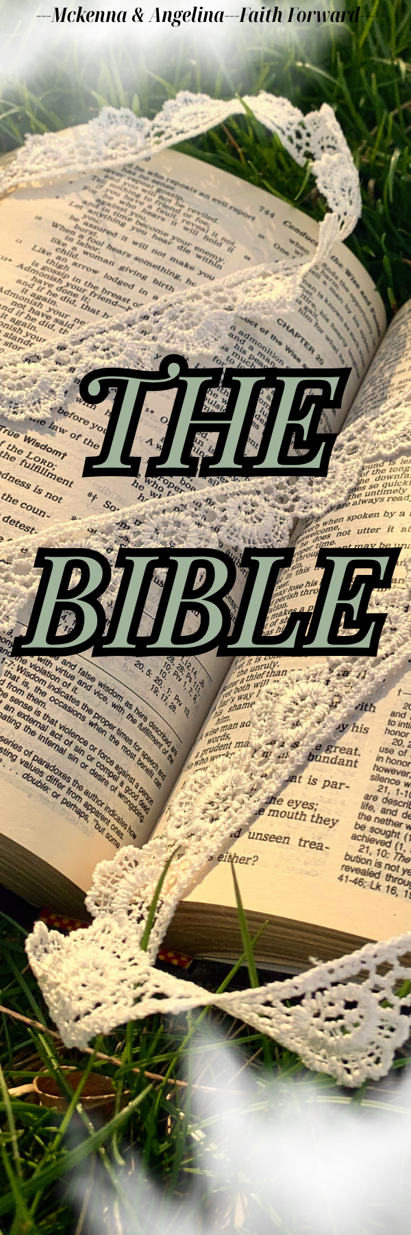 A bookmark featuring the Bible.